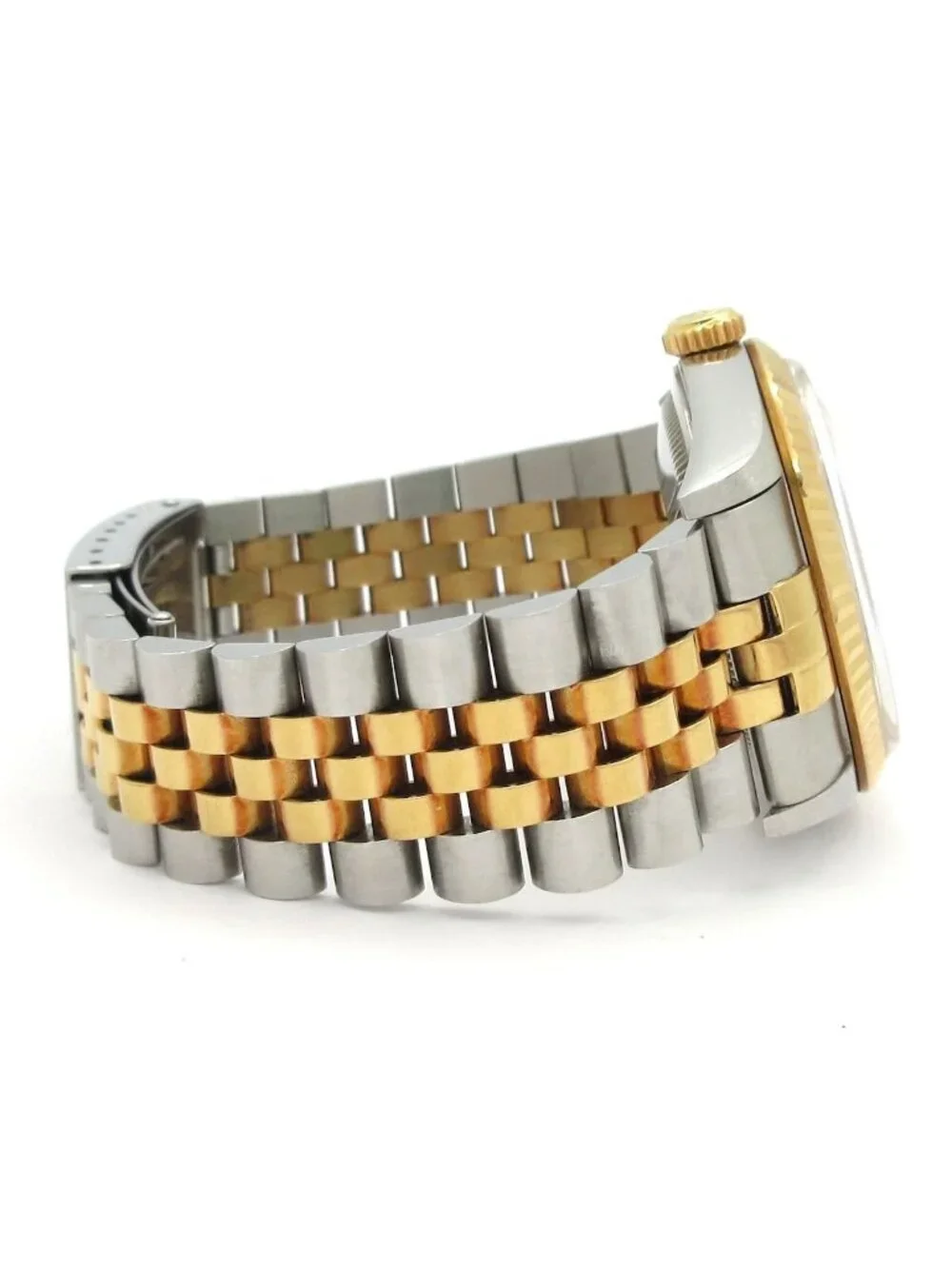 Rolex Watch Datejust 18k Yellow Gold SS Mosaic Dial Jubilee Bracelet Full Frame